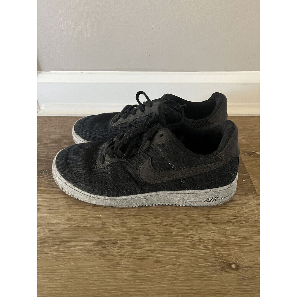 Nike Air Force 1 Crater Flyknit Chambray Blue Black DH3375-001 sz 7Y = 8.5 Women